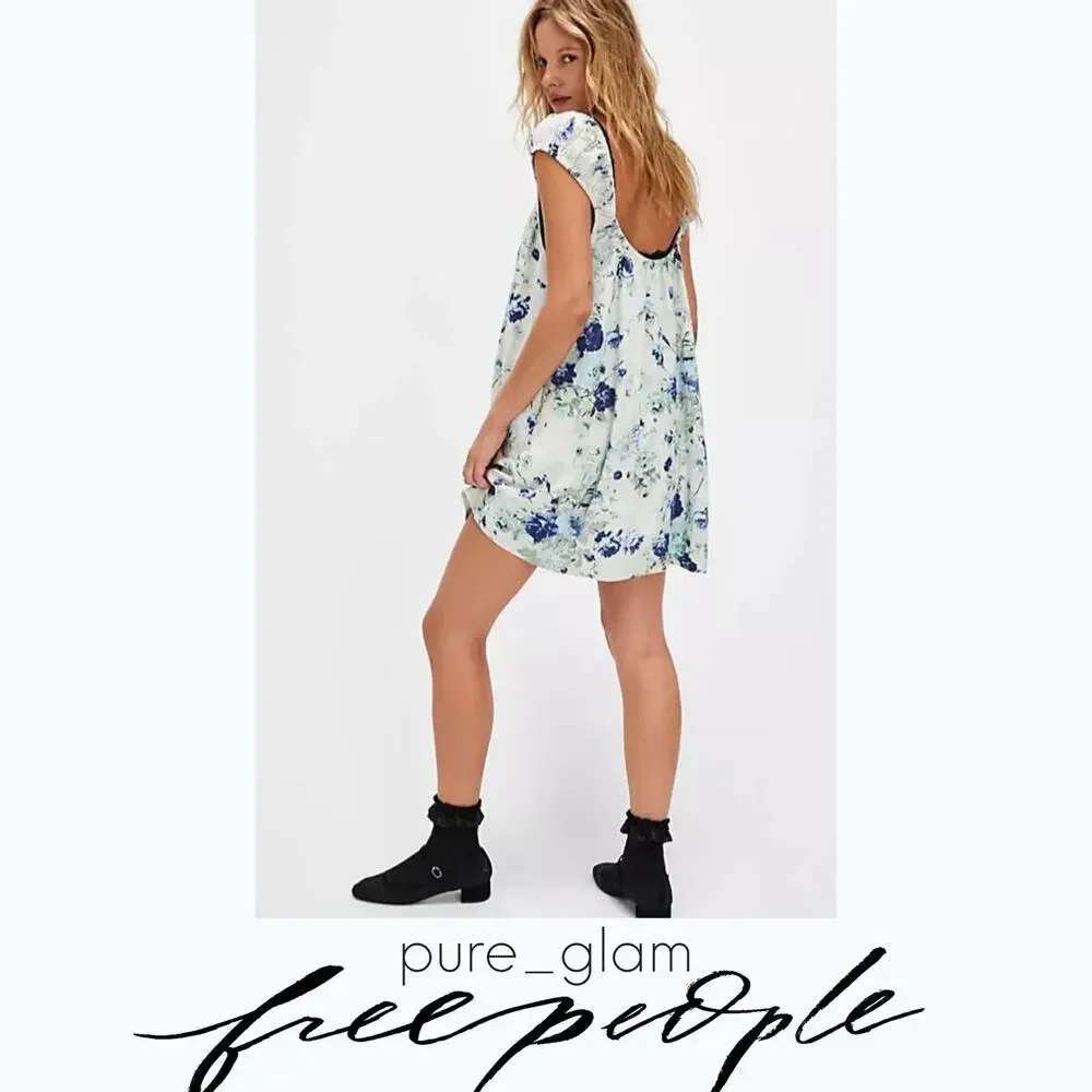 Free People mini dress floral
